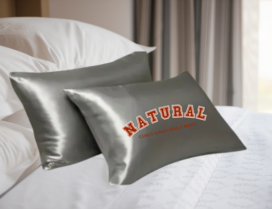 Satin Pillow Case- NATURAL Varsity